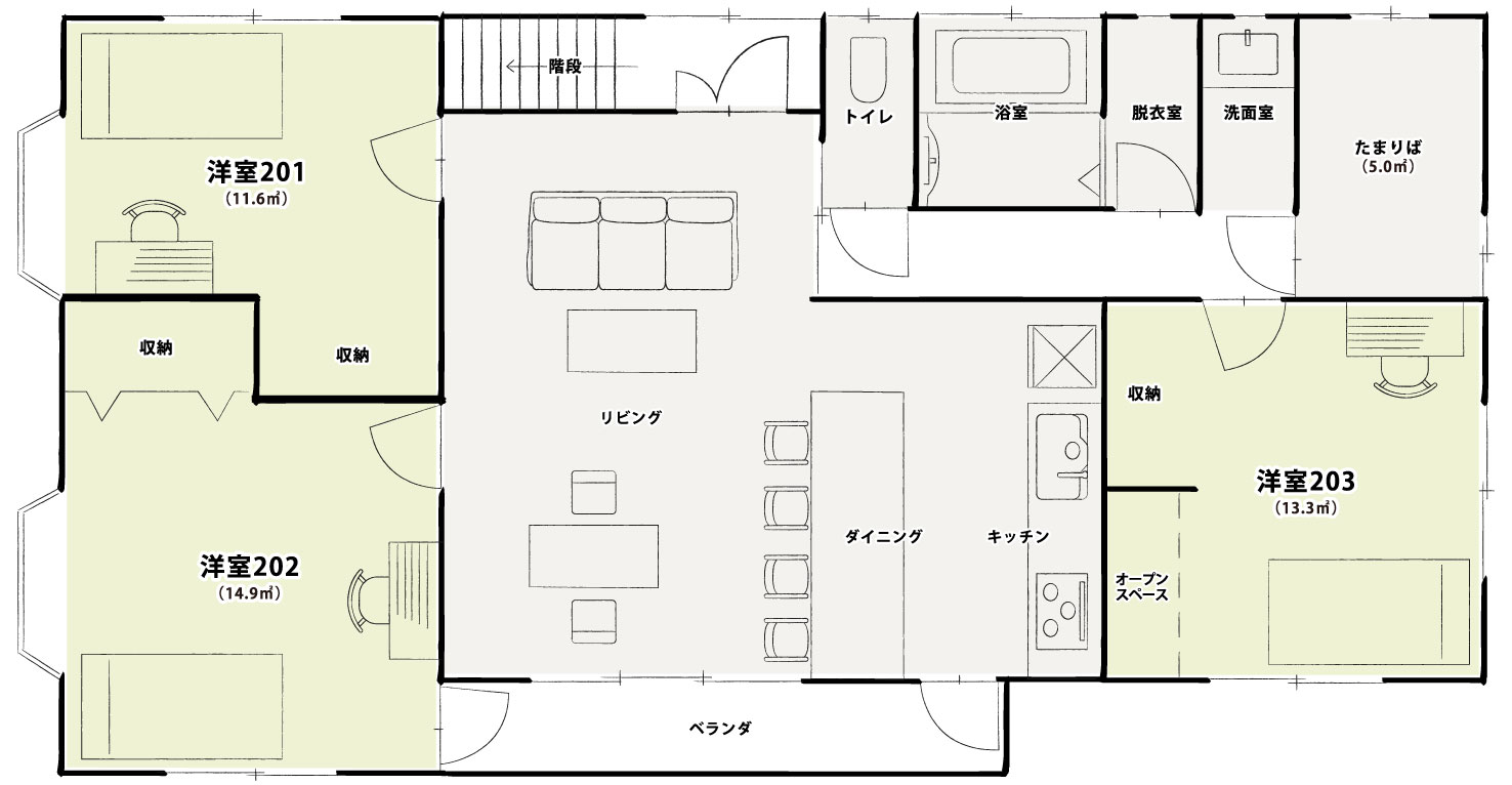 2F間取り